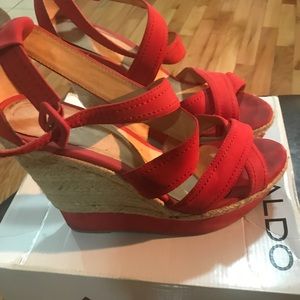 Coral Strappy Platform Sandals Size 11